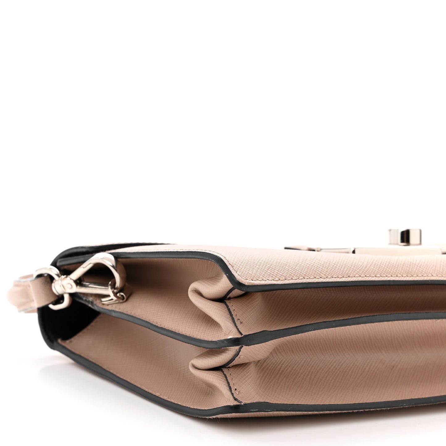 Saffiano Lux Sound Shoulder Bag Cipria