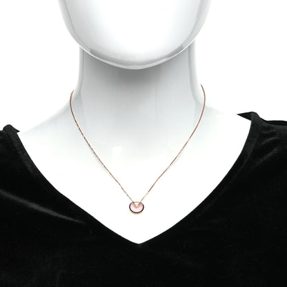 Cartier 18K Pink Gold Diamond Pink Opal XS Amulette de Cartier Pendant Necklace 2 of 6