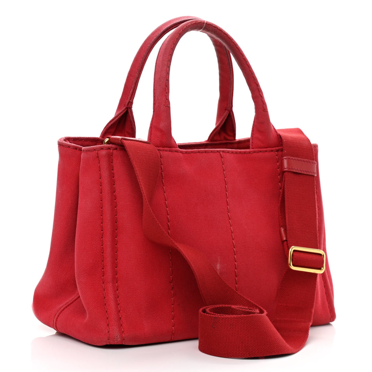 Canapa Small Logo Tote Rosso