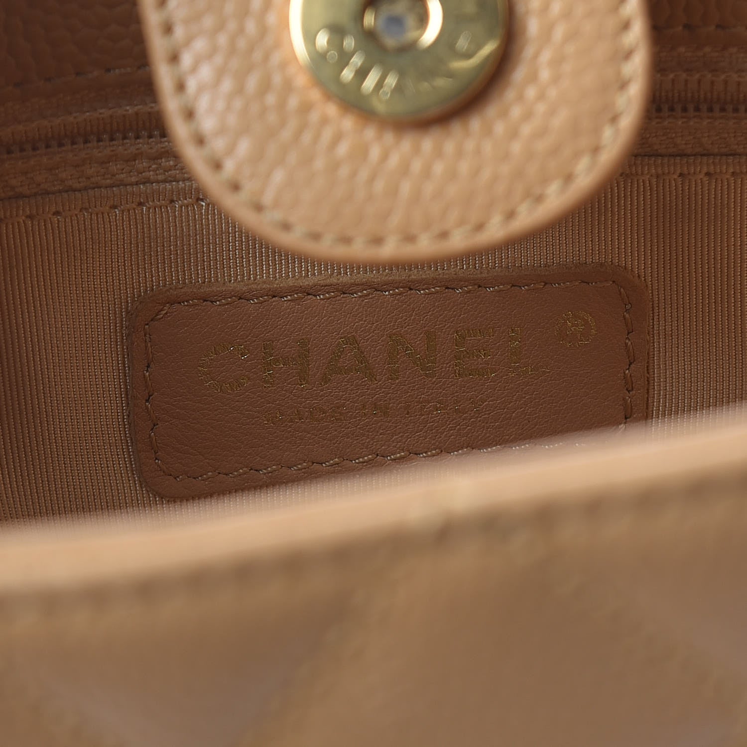 Chanel Caviar Quilted Petit Shopping Tote PST Beige 7 of 20