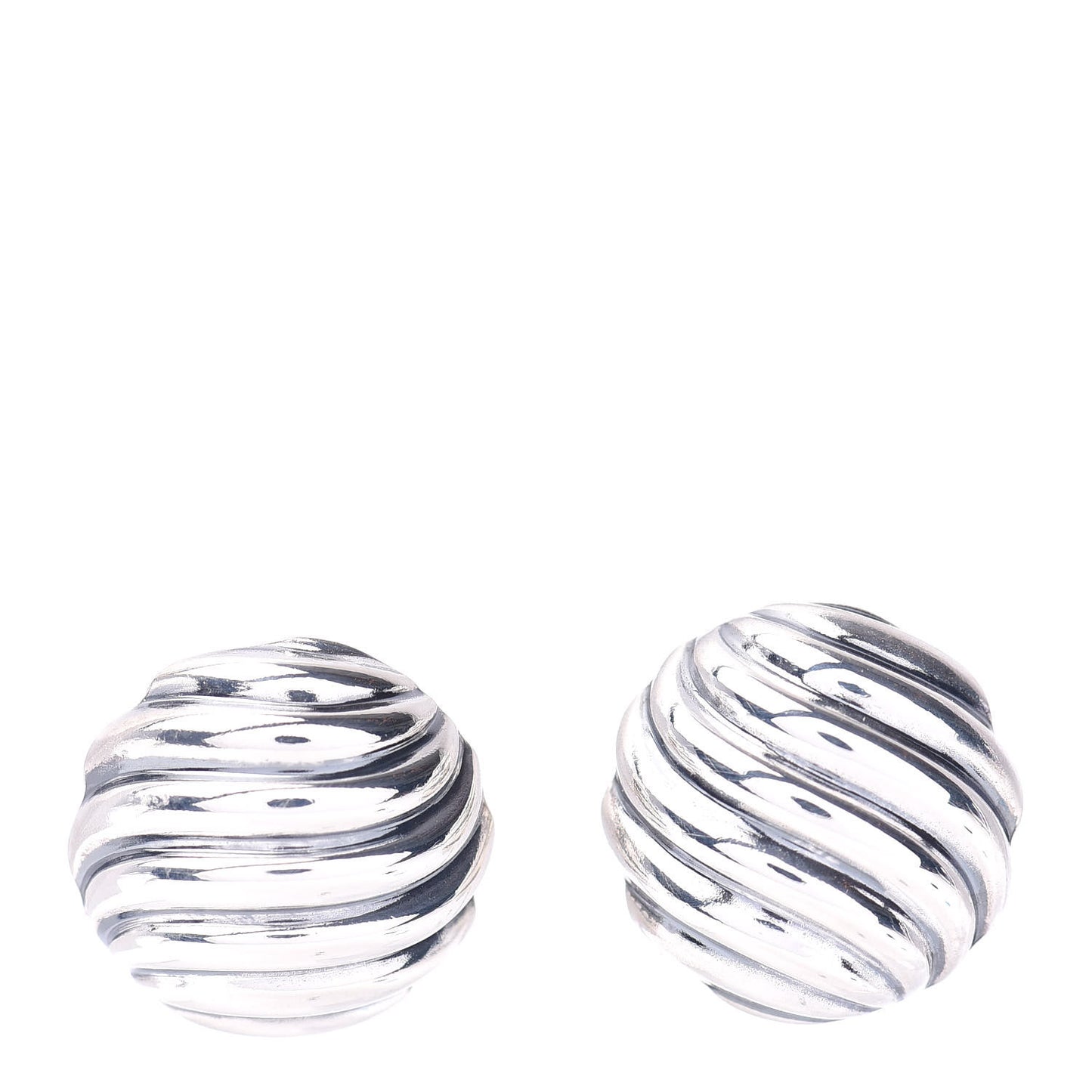 Sterling Silver 14mm Sculpted Cable Stud Earrings
