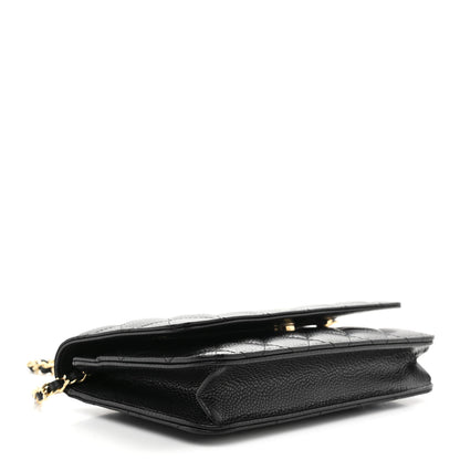 Chanel Caviar Quilted Wallet On Chain WOC Black 4 of 12