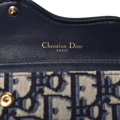 Christian Dior Oblique Saddle Card Holder Blue 6 of 7