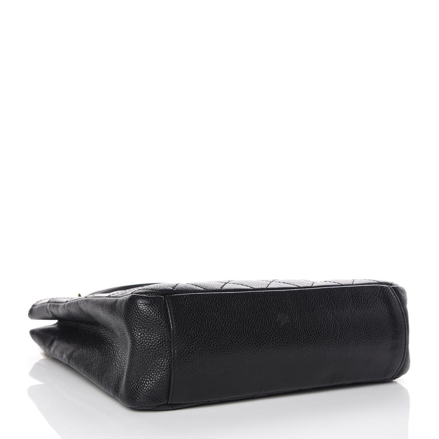 Caviar Quilted Petit Shopping Tote PST Black