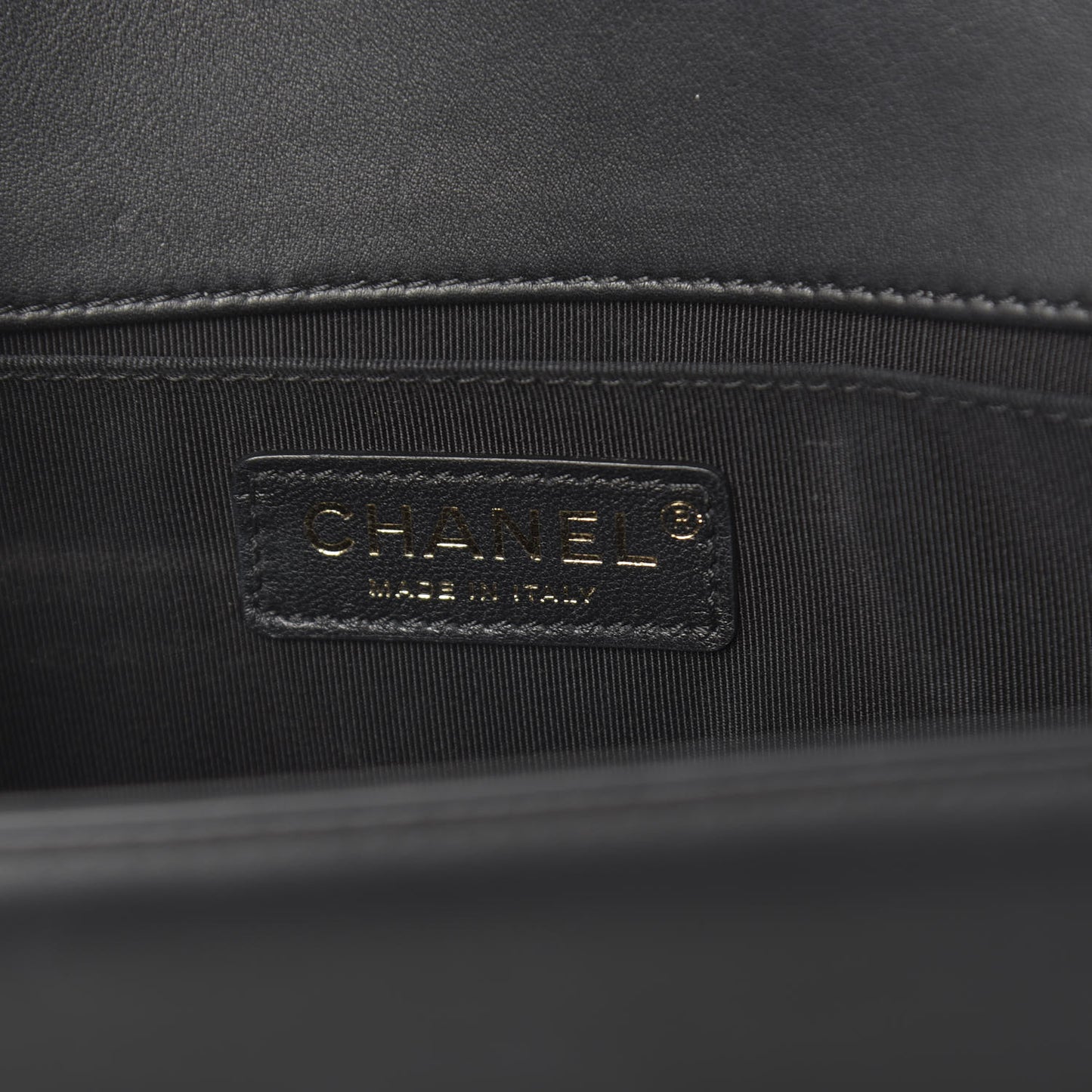 Calfskin Quilted Medium Boy Flap Black