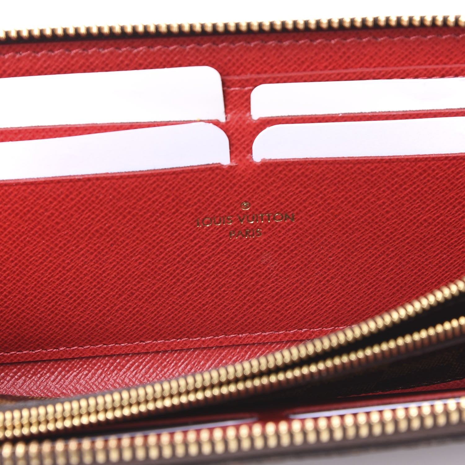 Louis Vuitton Damier Ebene Clemence Wallet Cherry 5 of 9