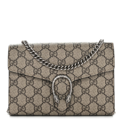 Gucci GG Supreme Monogram Mini Dionysus Chain Wallet Beige Taupe 1 of 11