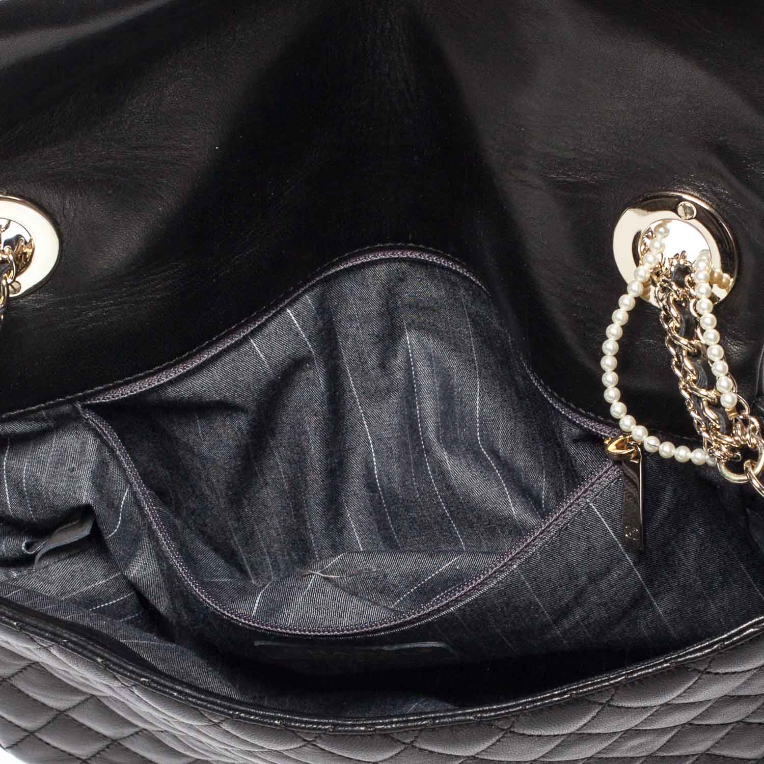Chanel Lambskin Medium Westminster Pearl Flap Black 8 of 9