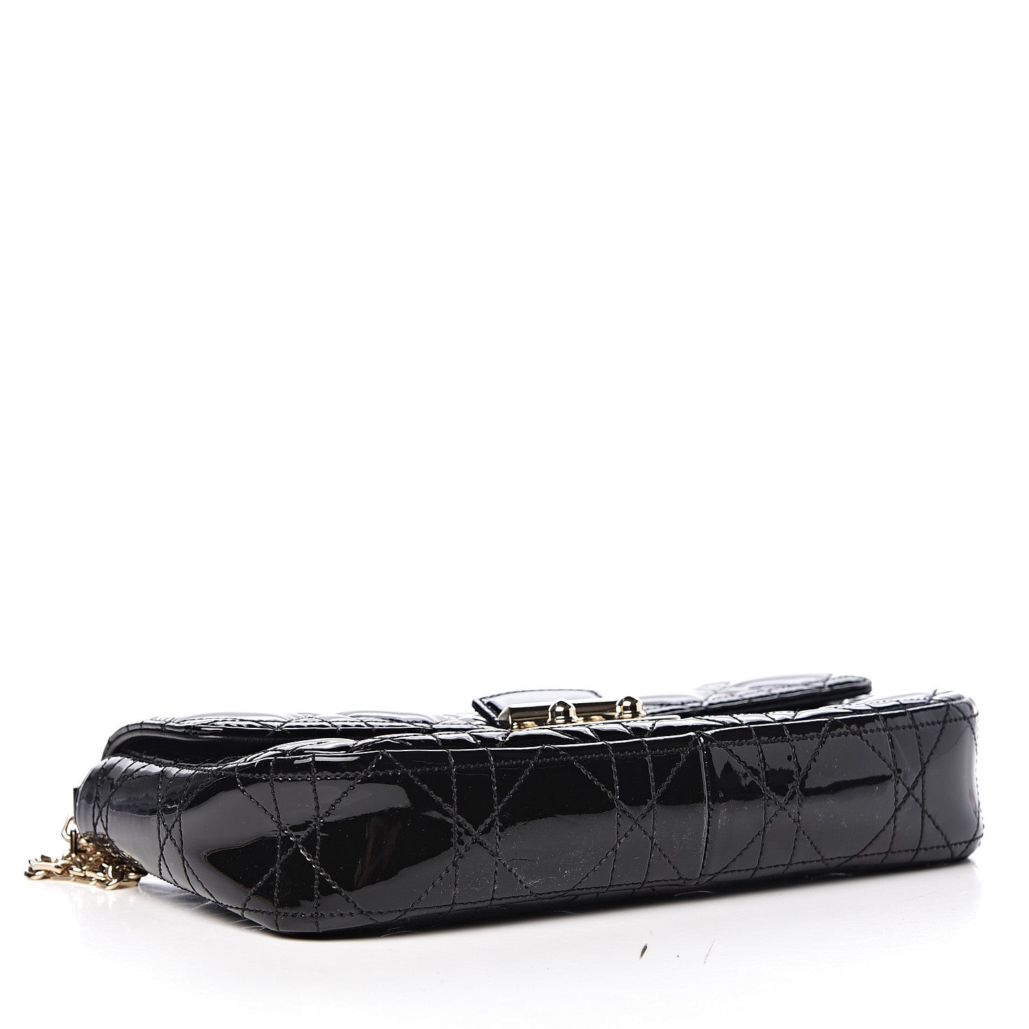 Christian Dior Patent Cannage Miss Dior Promenade Pouch Black 4 of 13