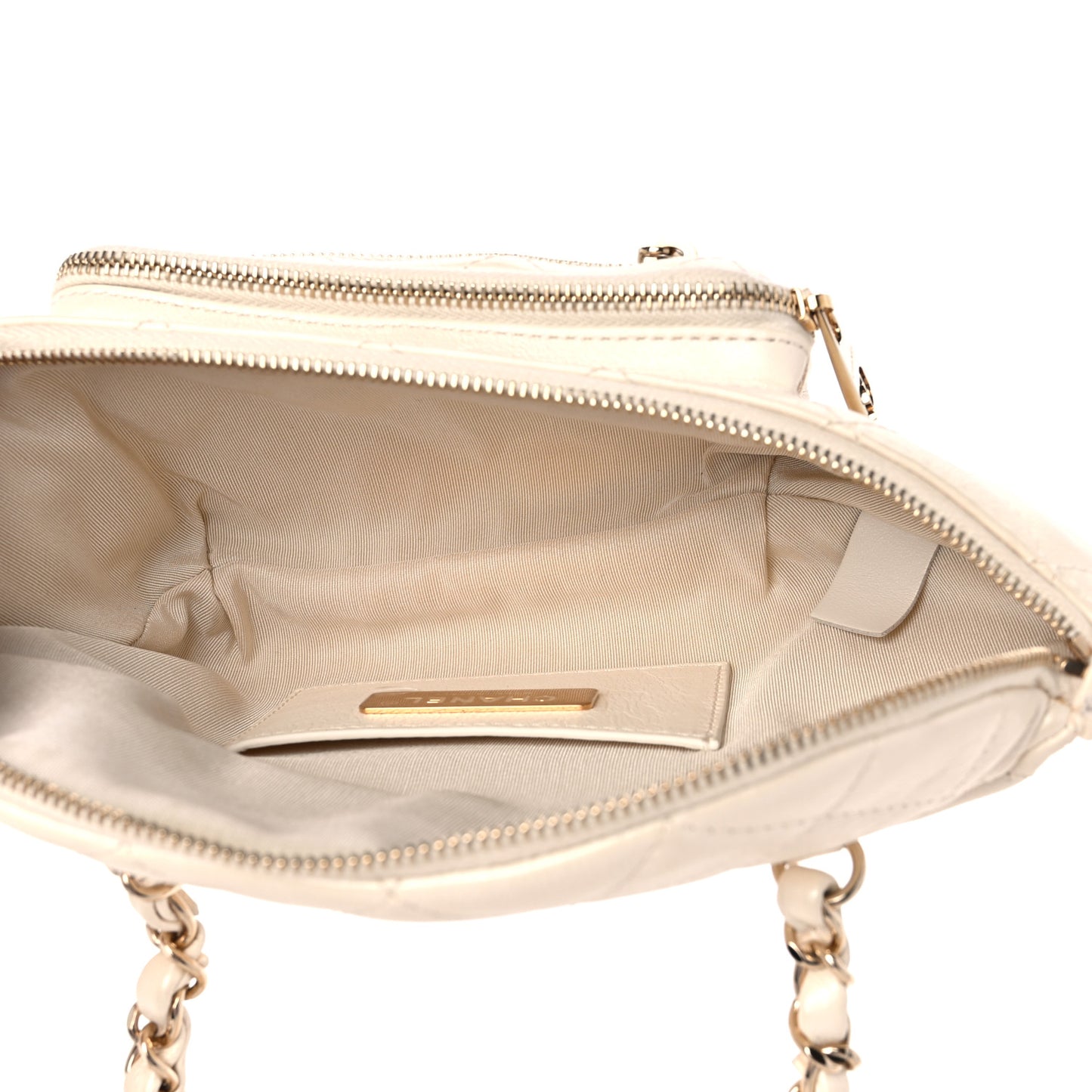 Calfskin Quilted All About Waist Belt Bag Light Beige