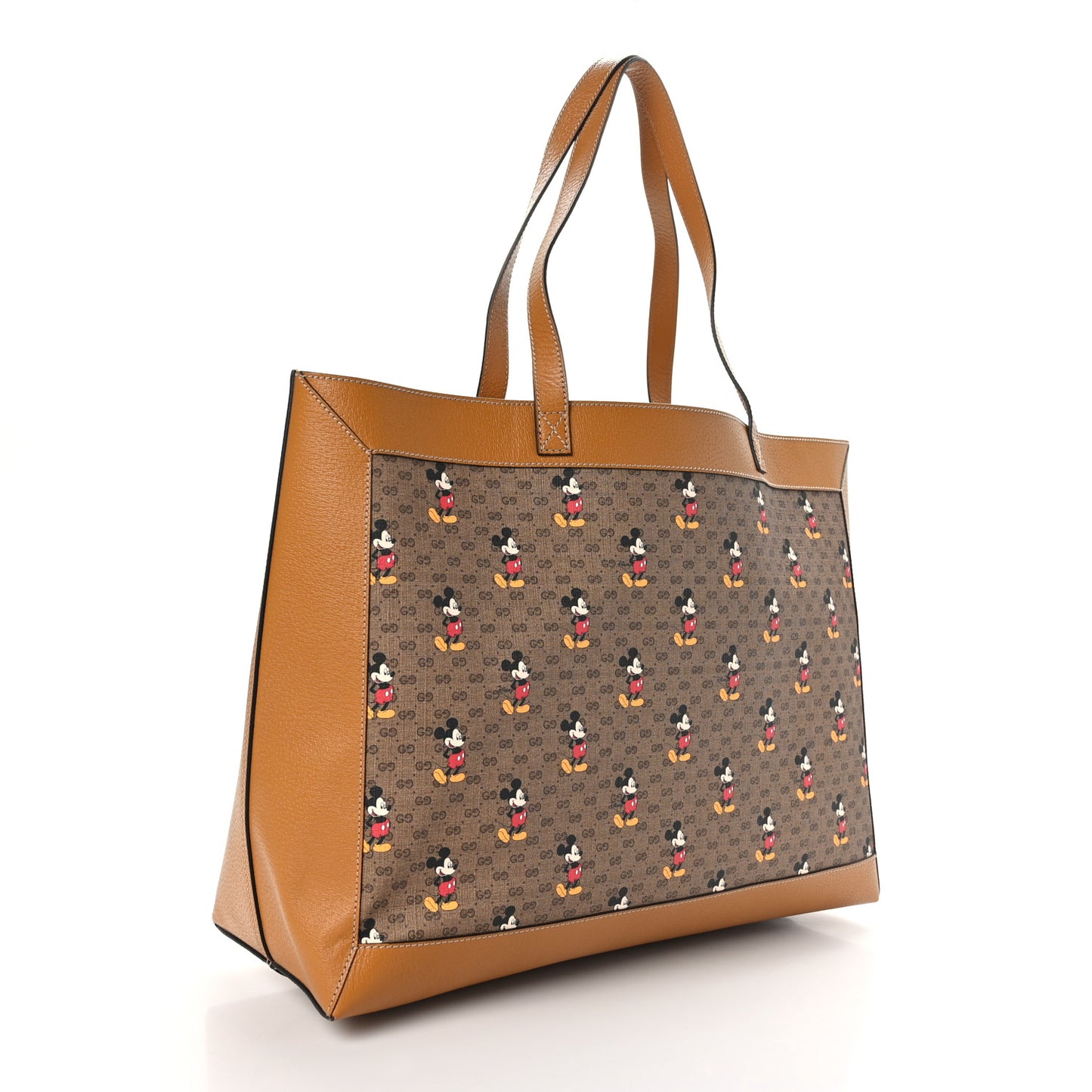 X DISNEY Mini Vintage GG Supreme Monogram Mickey Mouse Large Shopping Tote Beige Vintage Sun Oil