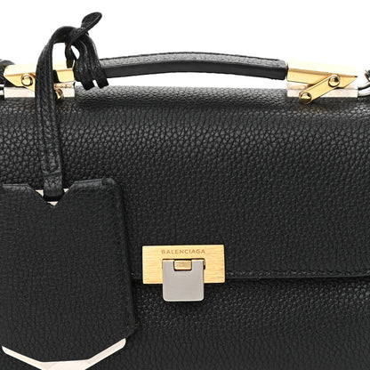Balenciaga Grained Calfskin Le Dix Nano Soft Cartable Black 8 of 11