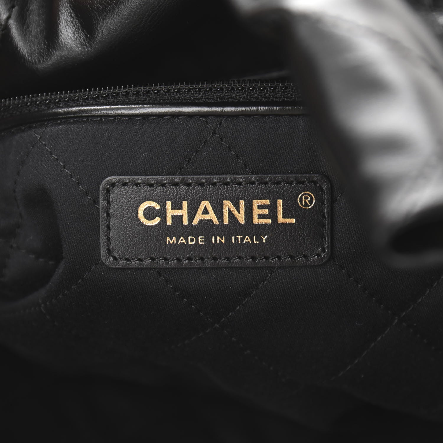 Chanel Shiny Calfskin Quilted Small Chanel 22 Black 7 of 12