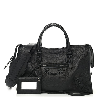 Balenciaga Chevre Black Metallic Edge Hardware S City Black 1 of 10