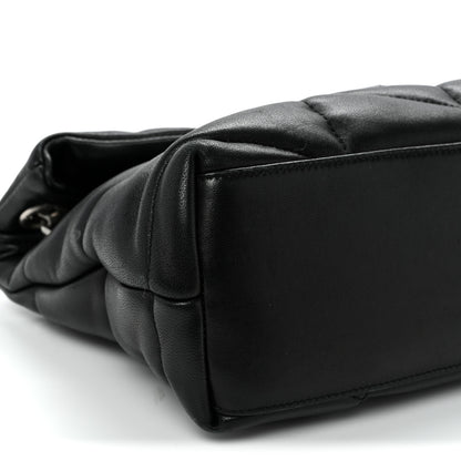 Saint Laurent Lambskin Quilted Small Loulou Puffer Monogram Chain Satchel Black 8 of 9