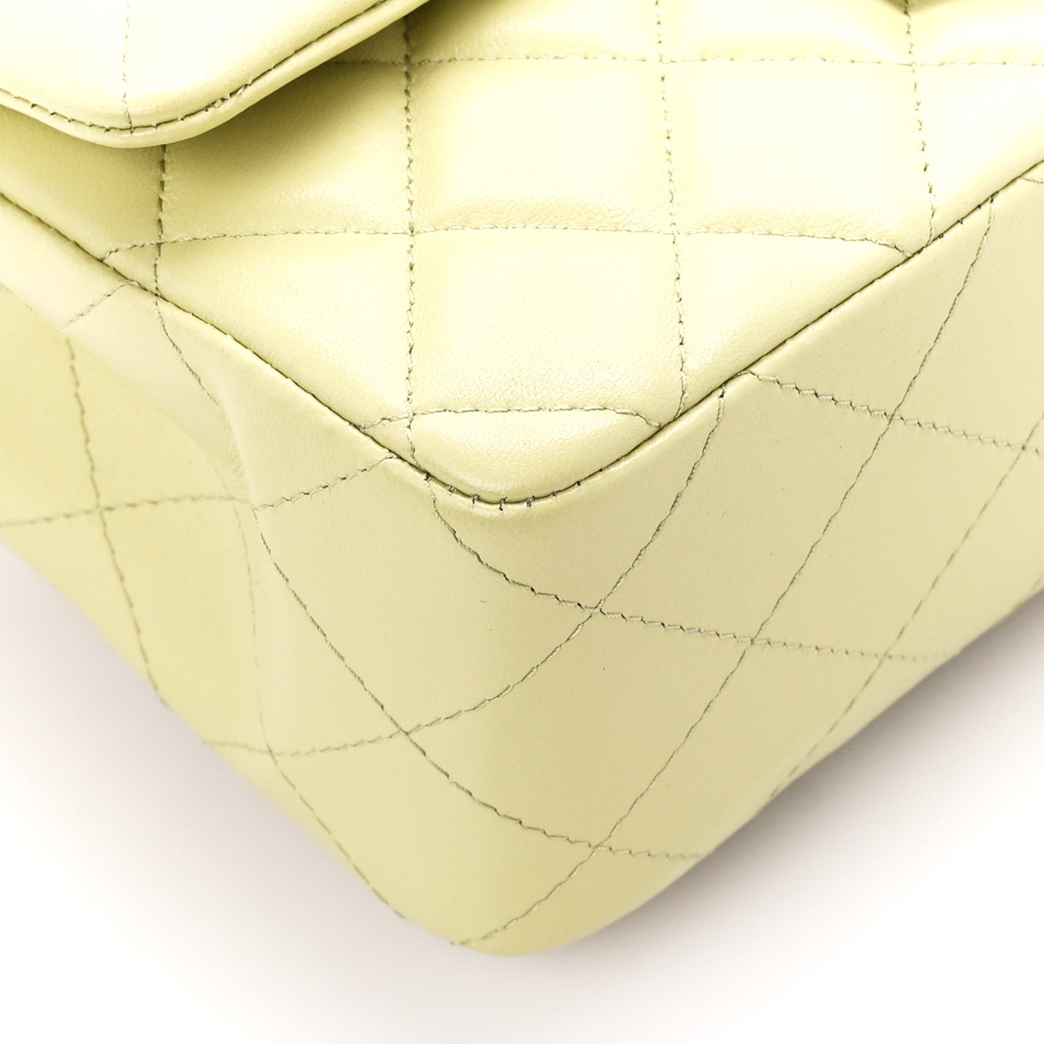 Chanel Lambskin Quilted Mini Rectangular Flap Light Green 10 of 12