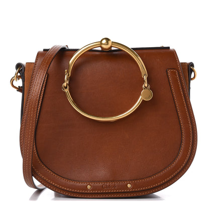 Chloe Calfskin Suede Medium Nile Bracelet Bag Caramel 1 of 14
