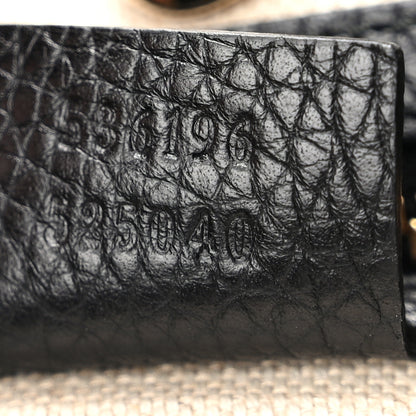 Gucci Pebbled Calfskin Medium Soho Chain Shoulder Bag Black 7 of 12