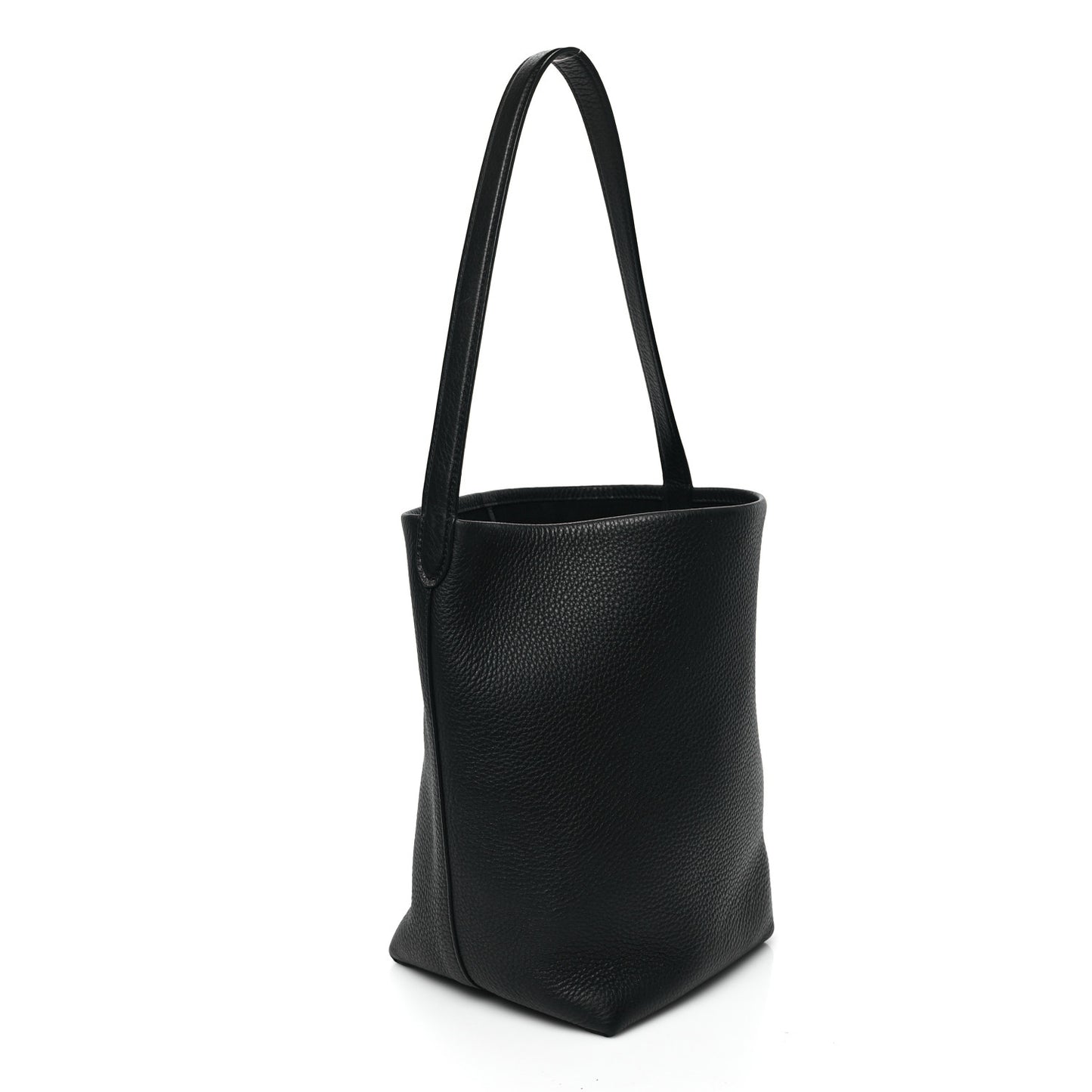 Grained Calfskin Medium N/S Park Tote Black