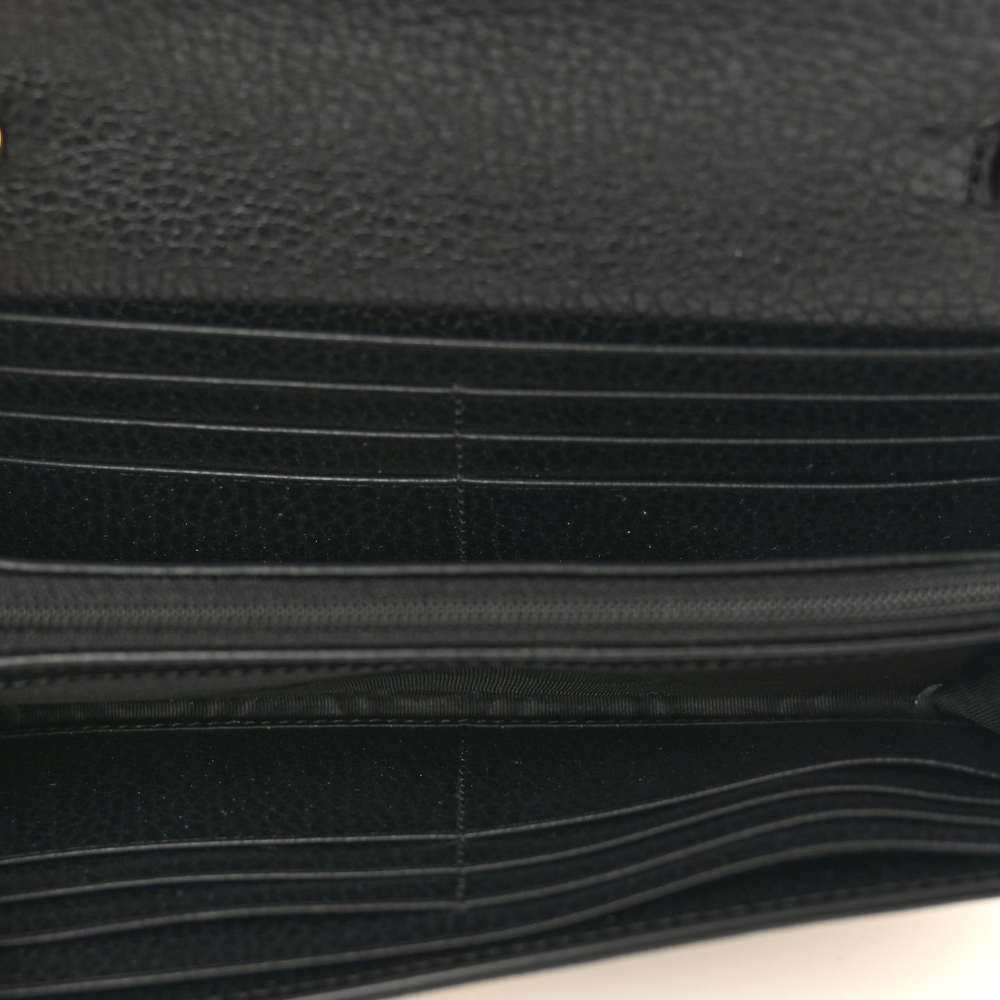 Dollar Calfskin GG Supreme Monogram GG Marmont Continental Wallet Black Beige Ebony