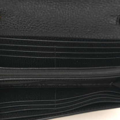 Gucci Dollar Calfskin GG Supreme Monogram GG Marmont Continental Wallet Black Beige Ebony 5 of 8