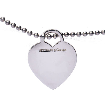 Tiffany Sterling Silver Long Return to Tiffany Heart Pendant Necklace 4 of 6
