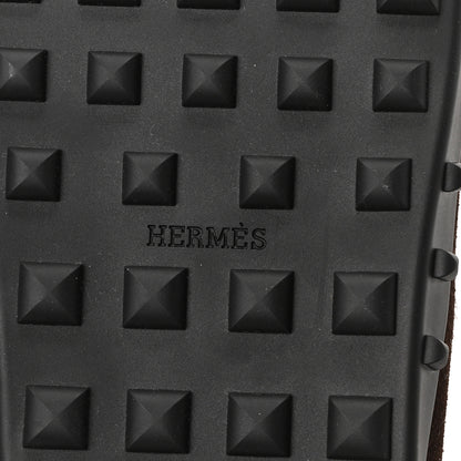 Hermes Suede Goatskin Shearling Go Mules 41 Ebene Ecru 7 of 8