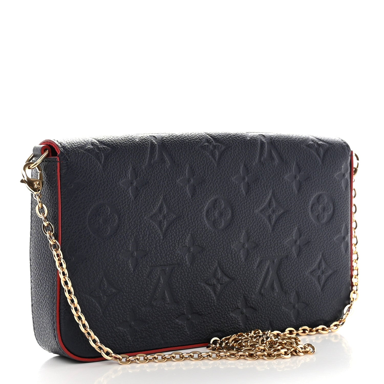 Louis Vuitton Empreinte Pochette Felicie Chain Wallet Marine Rouge 4 of 10
