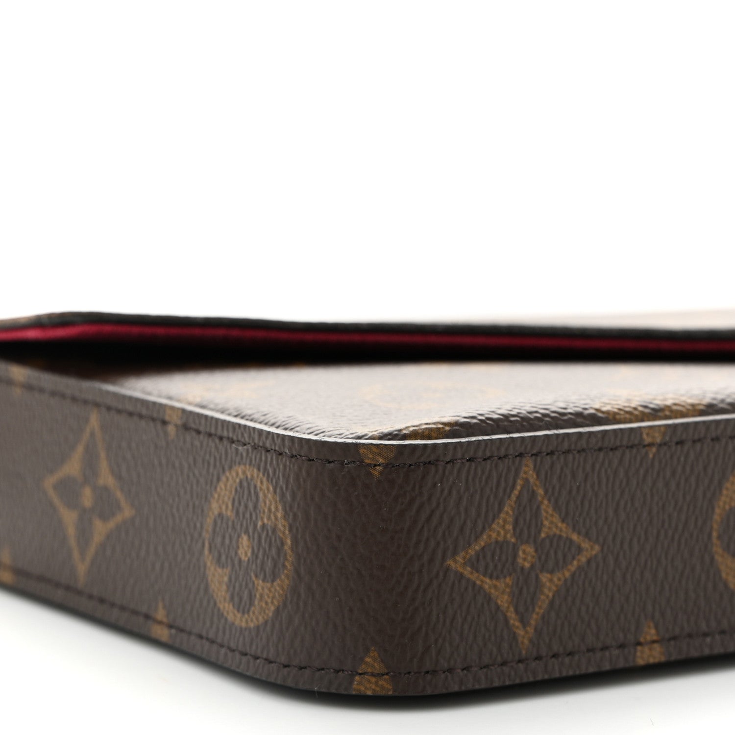 Louis Vuitton Monogram Pochette Felicie Chain Wallet Fuchsia 10 of 12