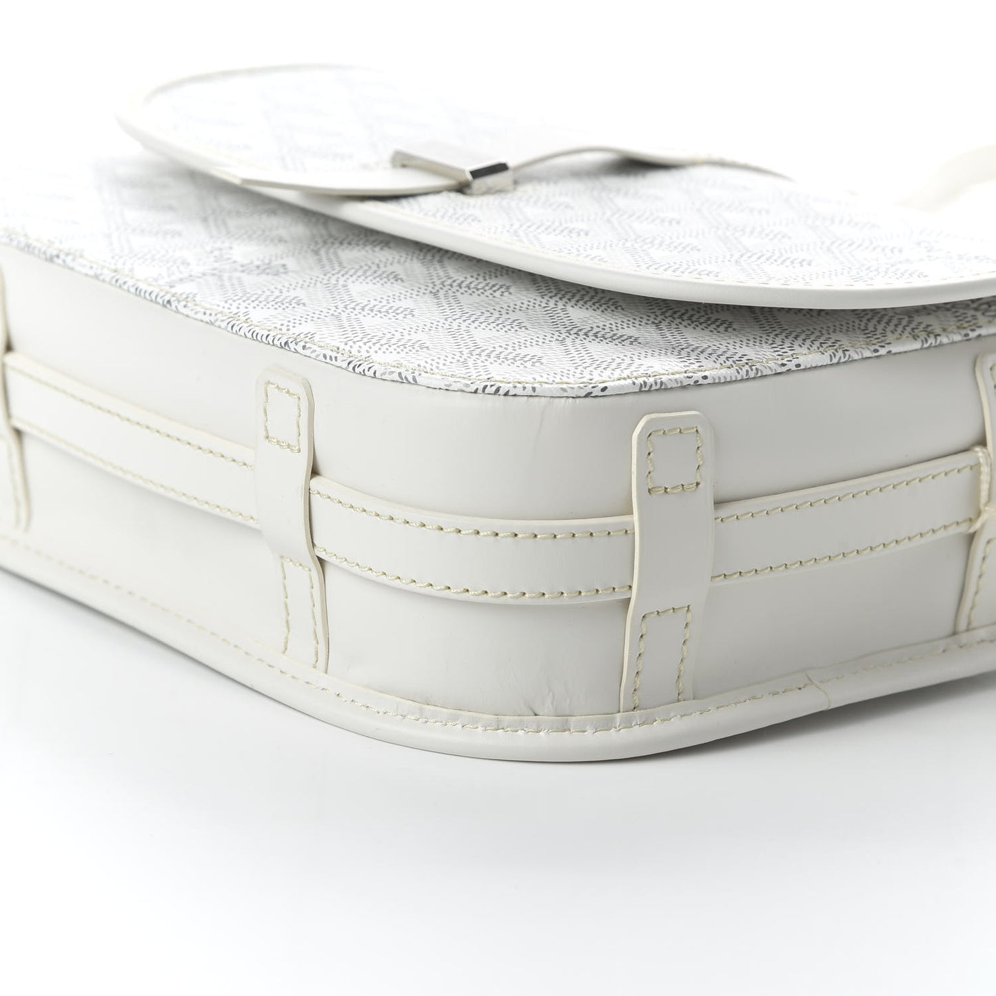 Goyardine Belvedere II PM Messenger Bag White