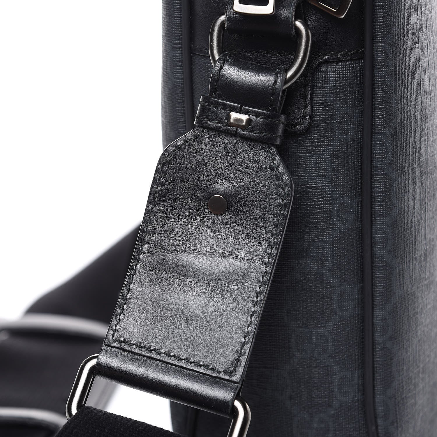 Gucci GG Supreme Monogram Briefcase Black Grey 13 of 15