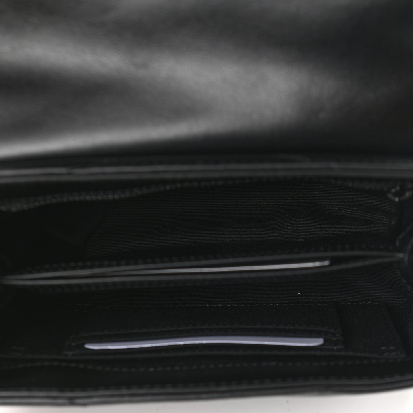 Calfskin Y Quilted Monogram Toy Loulou Crossbody Bag Black