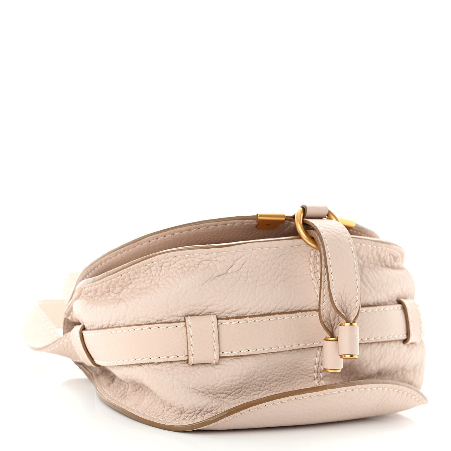 Calfskin Mini Marcie Round Crossbody Bag Blush Nude