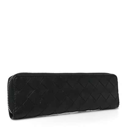 Bottega Veneta Nappa Intrecciato Long Zip Pouch Black 3 of 6