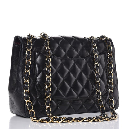 Chanel Lambskin Quilted Jumbo Single Flap Black 4 of 17