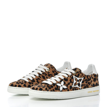Louis Vuitton Calfskin Pony Hair Leopard Monogram Frontrow Sneakers 35 3 of 9