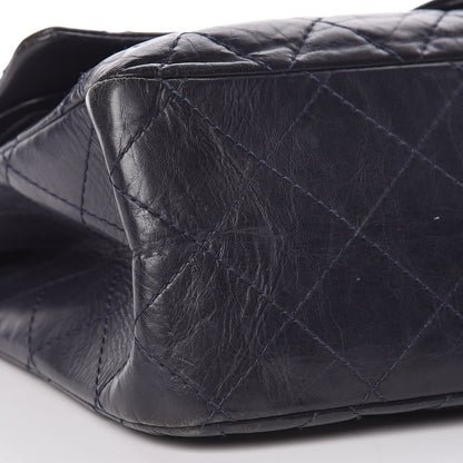 Chanel Aged Calfskin Quilted 2.55 Reissue 227 Flap Navy Blue 16 of 17
