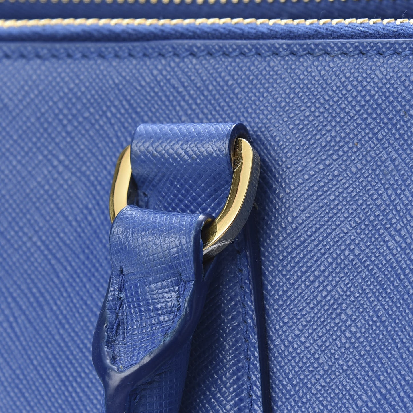Saffiano Medium Galleria Double Zip Tote Azzurro