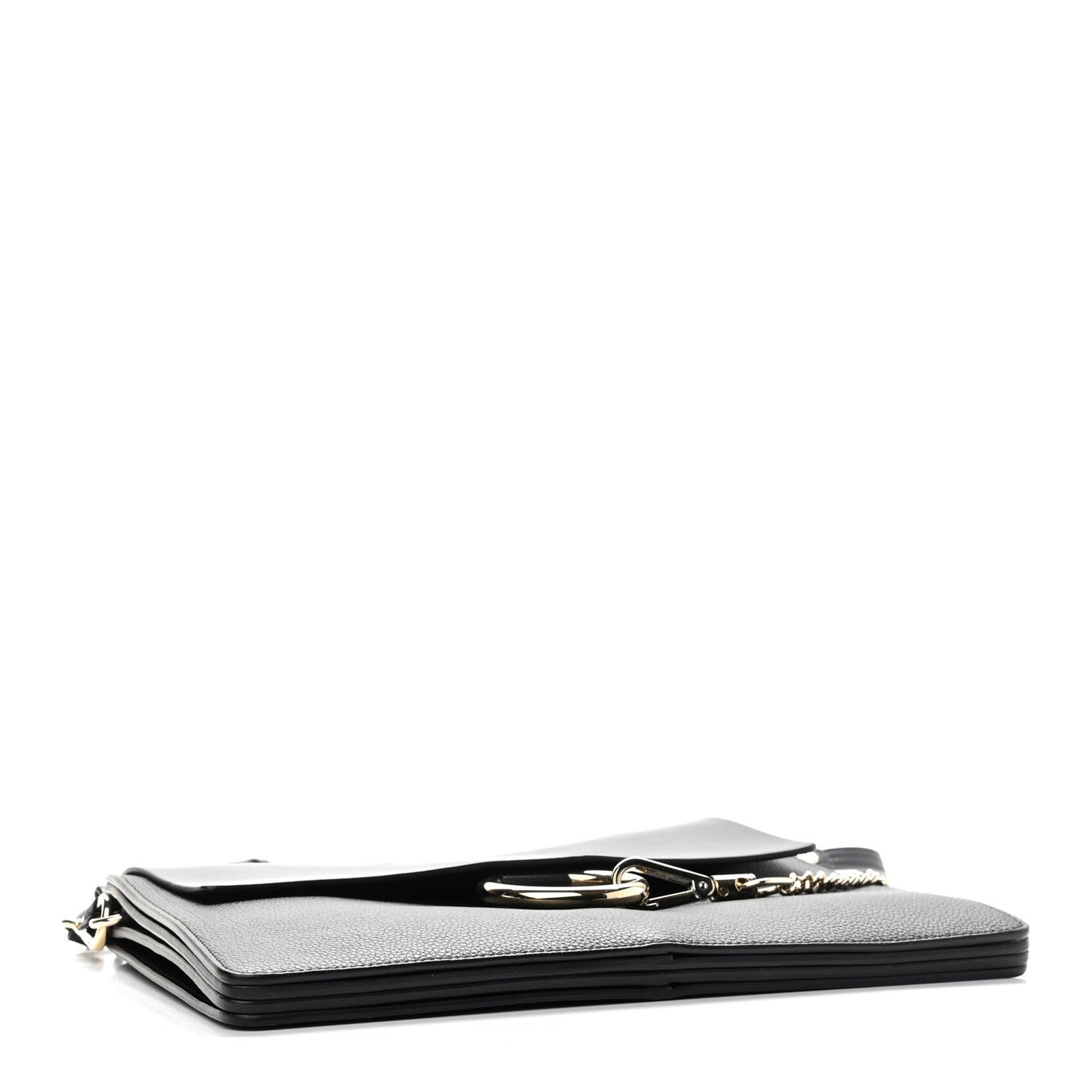 Suede Calfskin Medium Faye Shoulder Bag Black