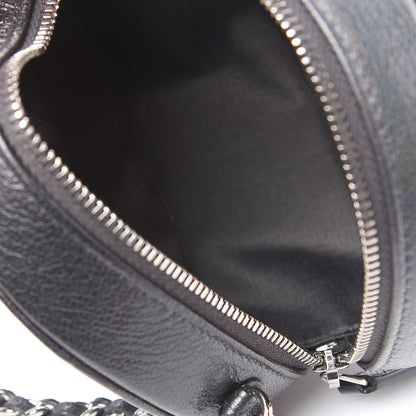 Chanel Goatskin Camellia Quilted Round Clutch With Chain Grey 5 of 12