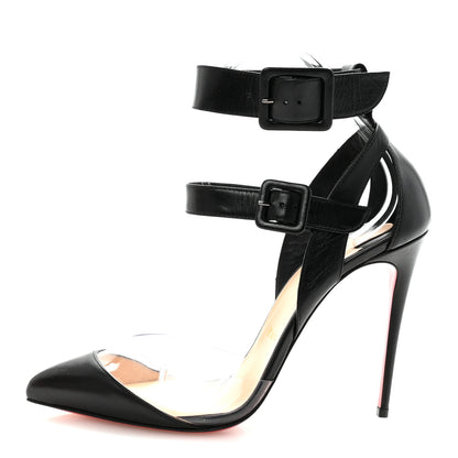 Christian Louboutin Calfskin PVC Multimiss 100 Pumps 39 Black 1 of 8