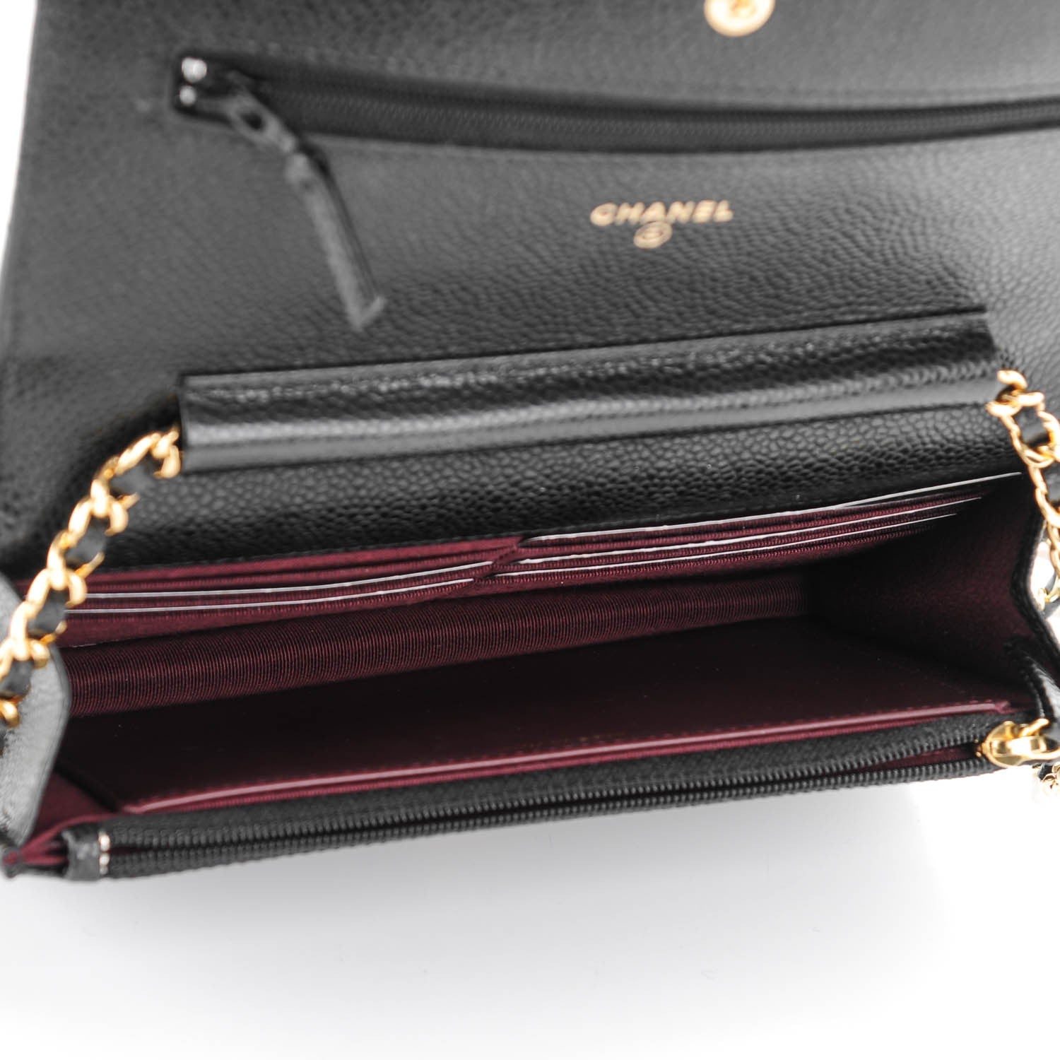 Chanel Caviar Quilted Wallet On Chain WOC Black 5 of 8