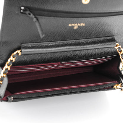 Chanel Caviar Quilted Wallet On Chain WOC Black 5 of 8