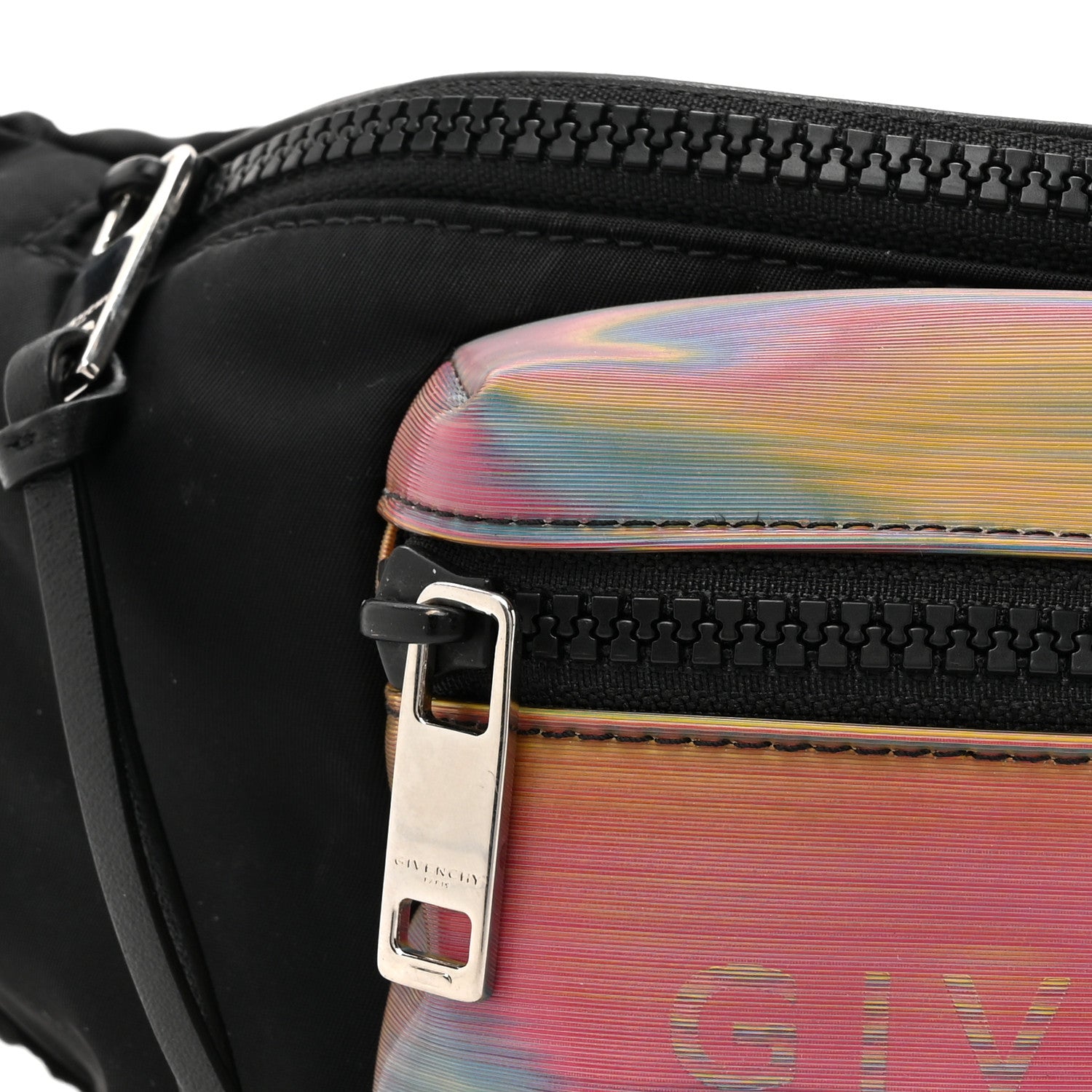 Givenchy Nylon Rainbow Hologram Belt Bag Black 7 of 10