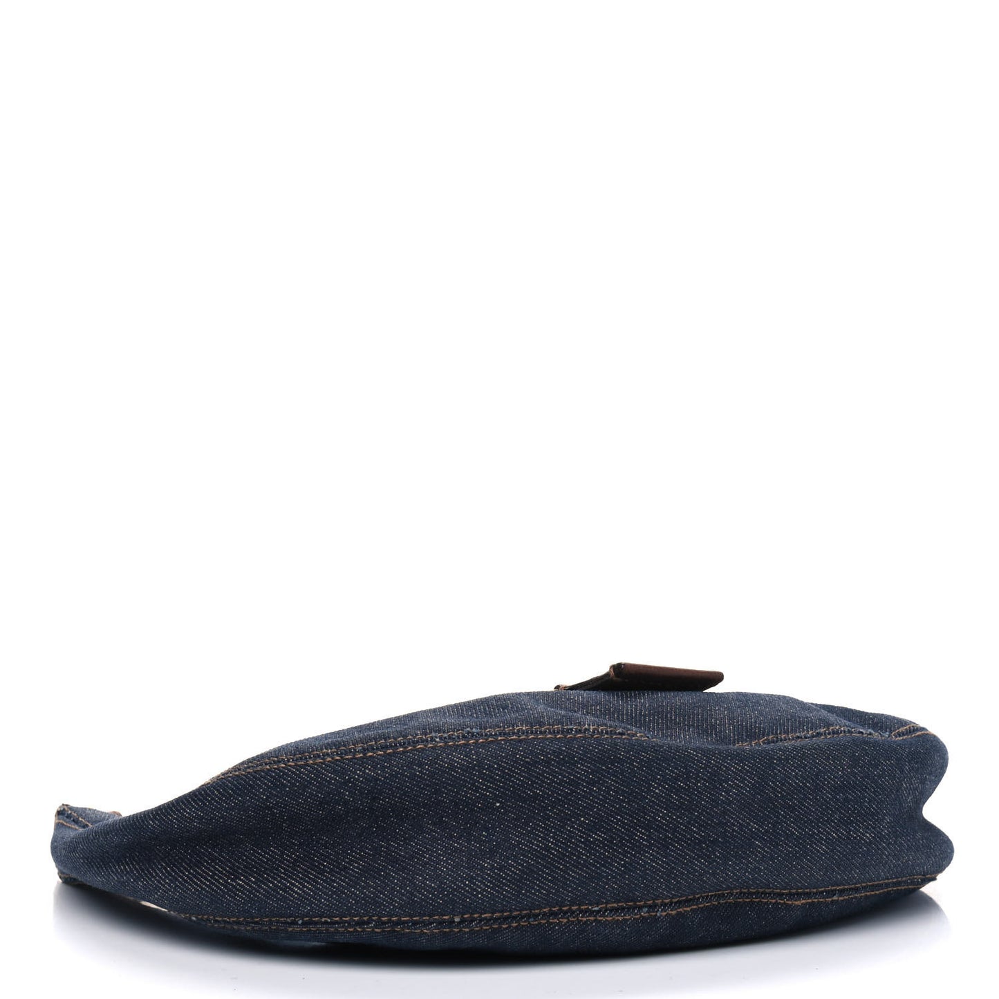Denim Calfskin Street Chic Hobo Blue Brown