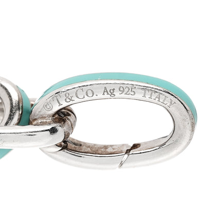 Tiffany Sterling Silver Enamel Clasping Link Bracelet Blue 3 of 4