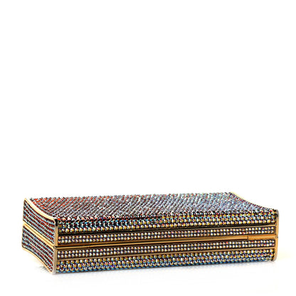 Judith Leiber Swarovski Crystal Minaudiere Clutch Gold Multicolor 5 of 10