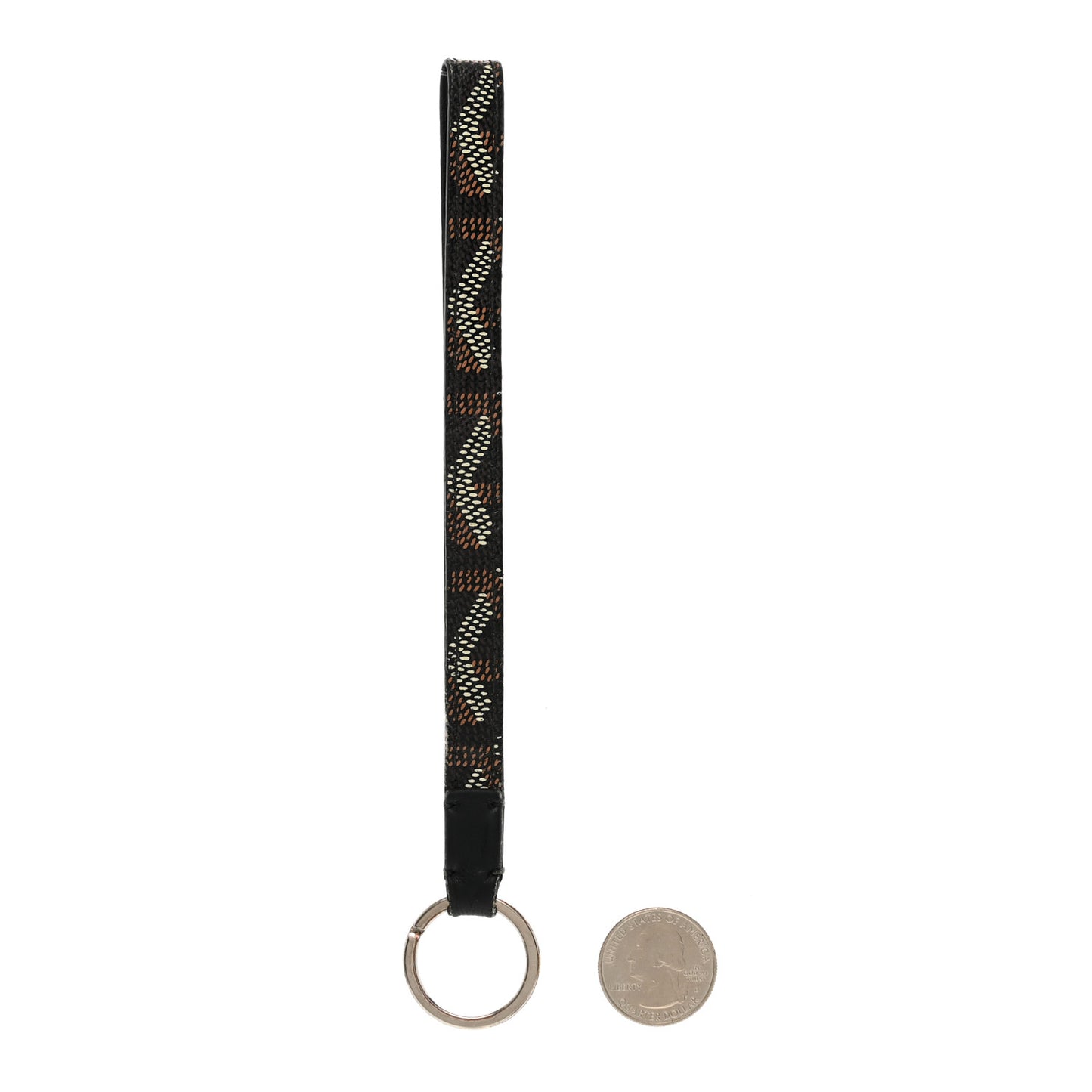 Goyardine Sesame Key Holder Black