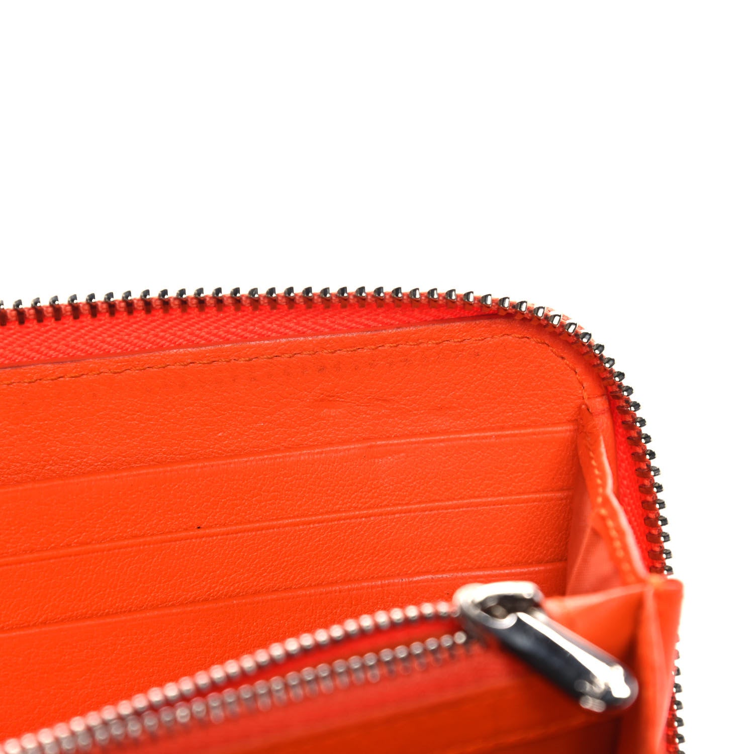 Christian Dior Patent Cannage Zip Around Wallet Orange 19 of 20