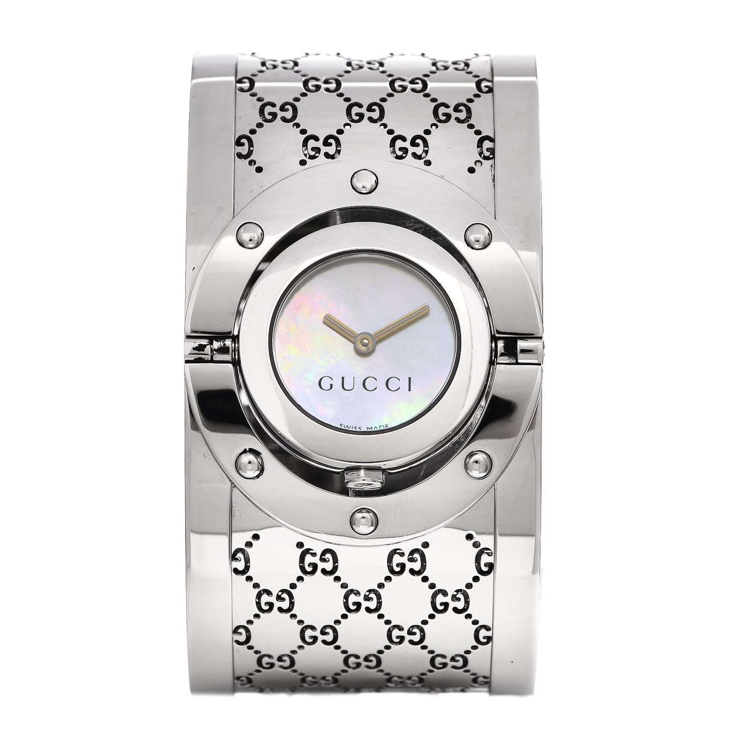 Stainless Steel Mother of Pearl 33mm Twirl Quartz Watch